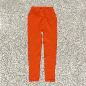 Balance Athletica Ribbed Texture Orange Leggings